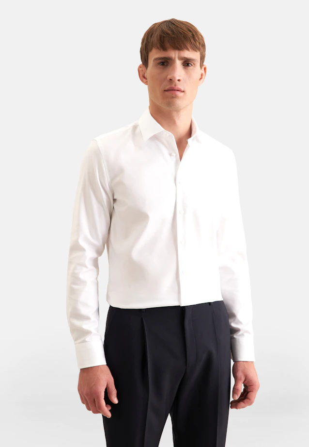 Shaped Business shirt Uni in White |  Seidensticker Onlineshop