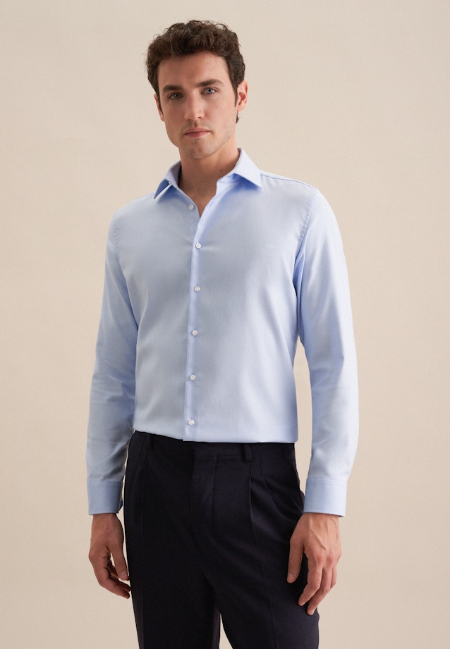 Shaped Business shirt Uni in Light Blue |  Seidensticker Onlineshop