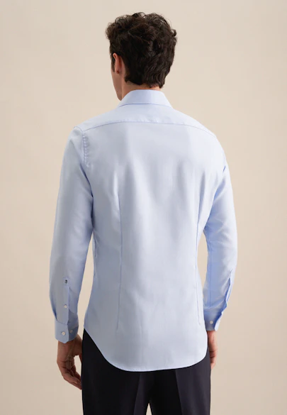 Shaped Business Hemd Uni in Mittelblau |  Seidensticker Onlineshop
