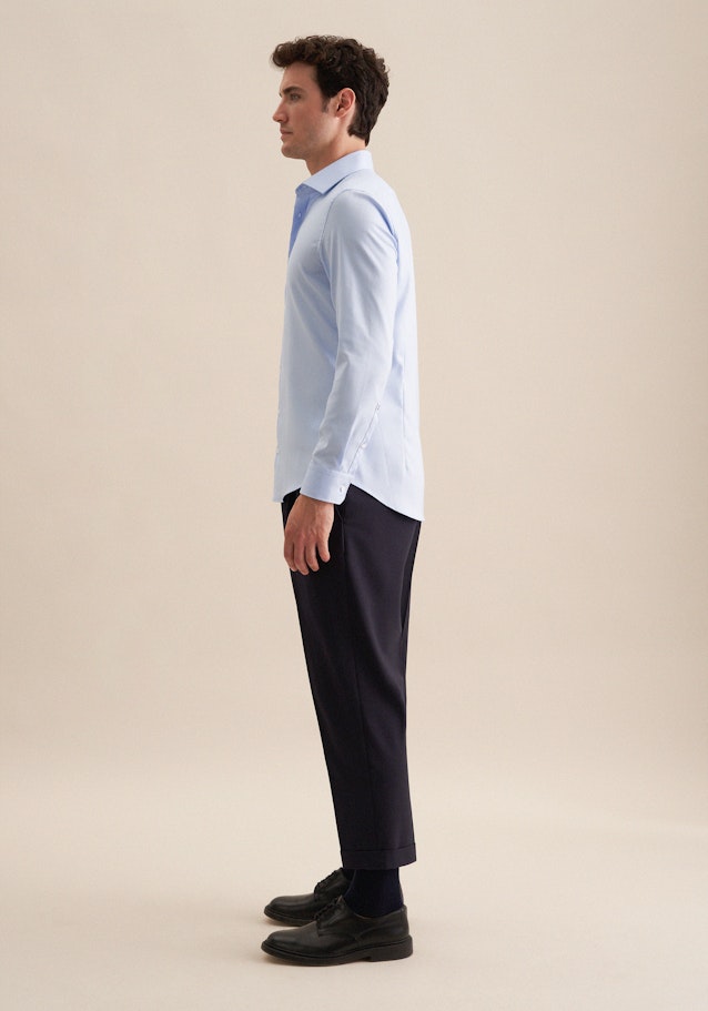 Shaped Chemise d'affaires Uni in Bleu Moyen | Seidensticker Onlineshop