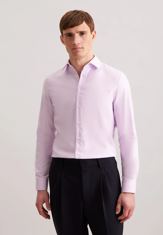 Shaped Business shirt Uni in Purple |  Seidensticker Onlineshop