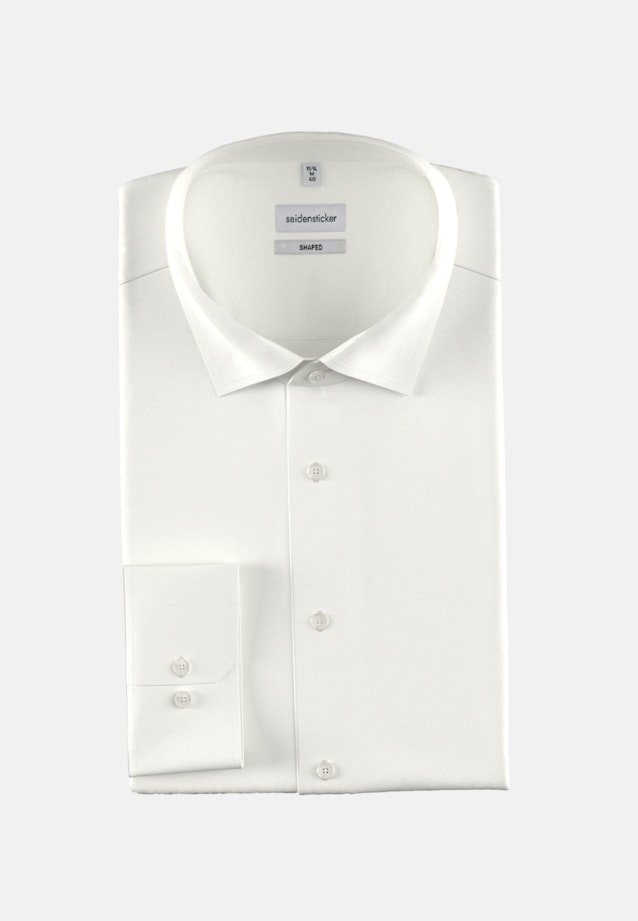 Easy-iron Twill Business Shirt in Shaped with Kent-Collar in Ecru |  Seidensticker Onlineshop