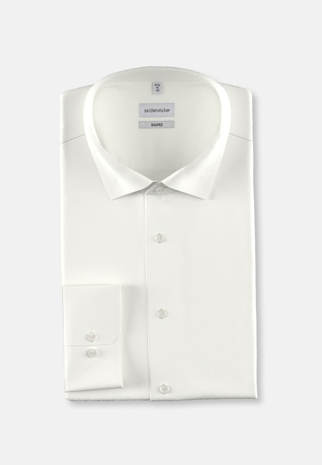 Shaped Business shirt Uni in Ecru |  Seidensticker Onlineshop