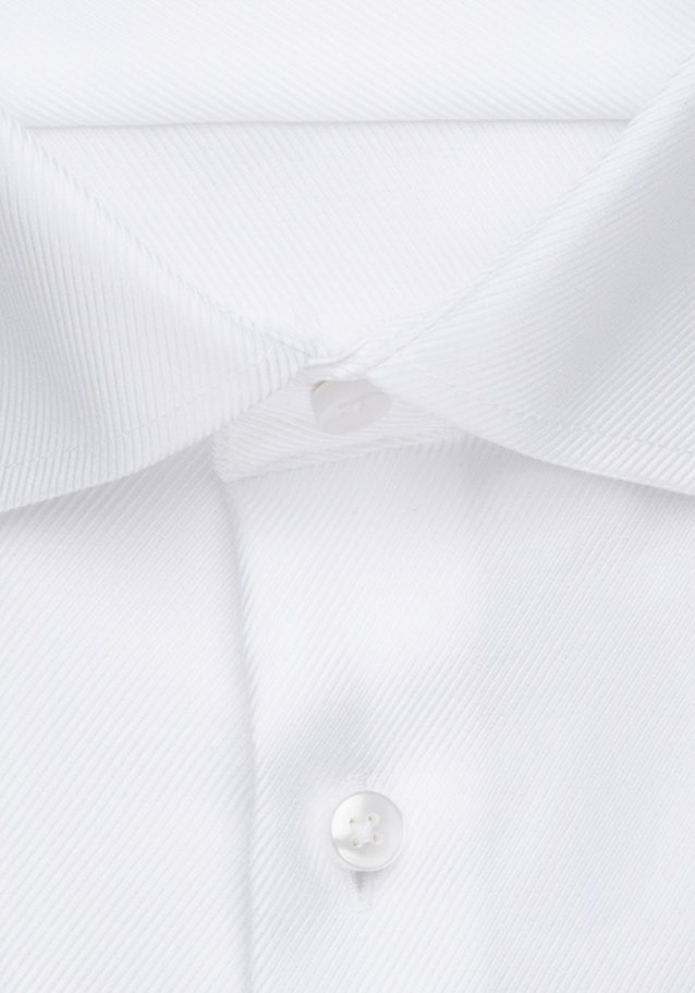 Bügelleichtes Twill Business Hemd in Shaped mit Kentkragen in Weiß |  Seidensticker Onlineshop