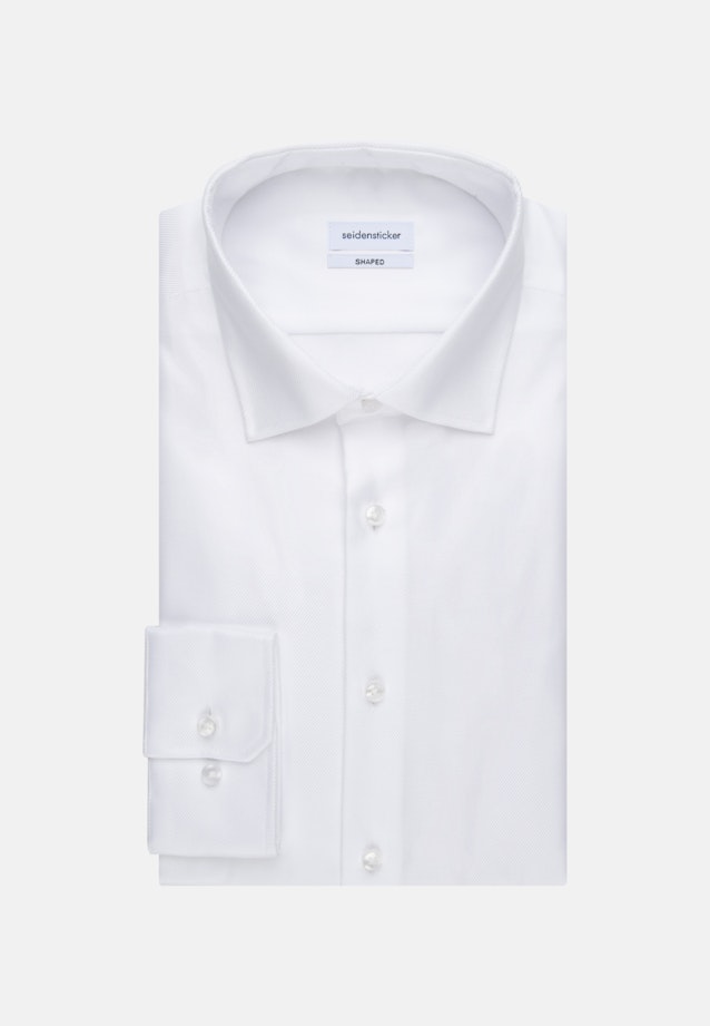 Easy-iron Twill Business Shirt in Shaped with Kent-Collar in White |  Seidensticker Onlineshop