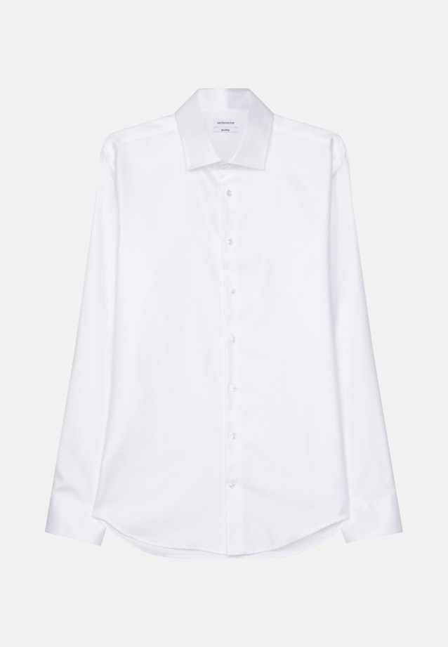 Chemise Business Shaped Twill (sergé) Col Kent in Blanc |  Seidensticker Onlineshop