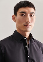 Non-iron Poplin Business Shirt in Shaped with Kent-Collar in Black |  Seidensticker Onlineshop