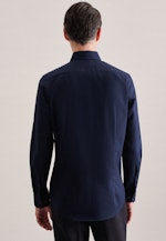 Chemise Business Shaped Popeline Col Kent in Bleu Foncé |  Seidensticker Onlineshop