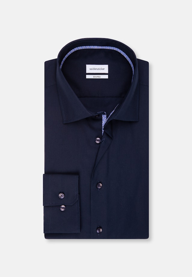 Shaped Business Hemd Uni in Dunkelblau |  Seidensticker Onlineshop