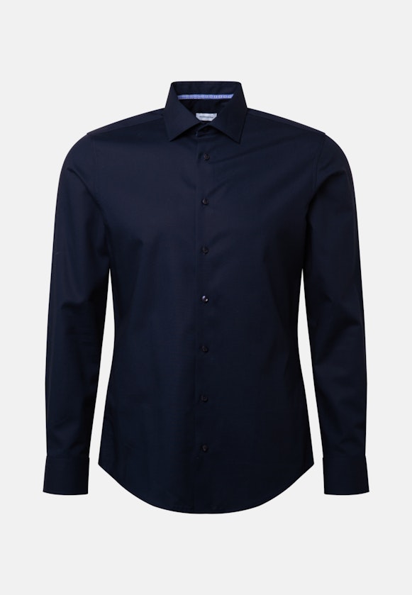 Chemise Business Shaped Popeline Col Kent in Bleu Foncé |  Seidensticker Onlineshop