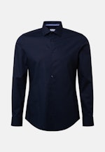 Chemise Business Shaped Popeline Col Kent in Bleu Foncé |  Seidensticker Onlineshop