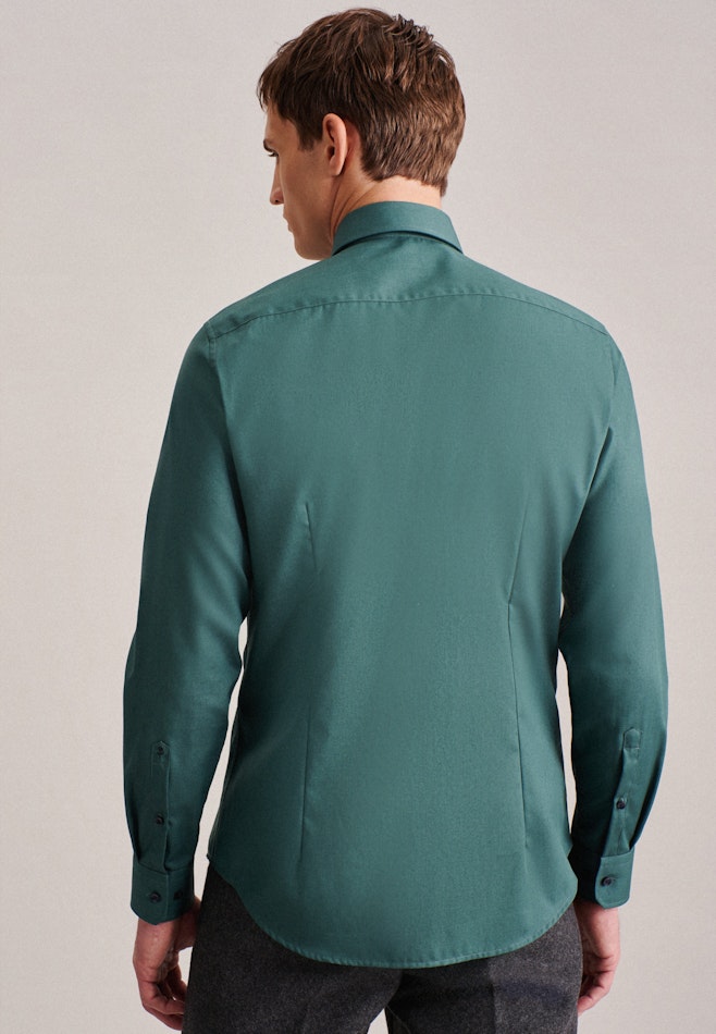 Chemise Business Shaped Popeline Col Kent dans Vert | Boutique en ligne Seidensticker