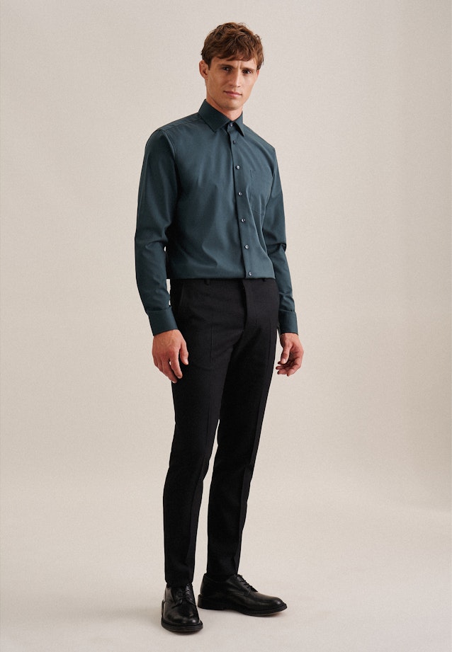 Shaped Business shirt Uni in Green |  Seidensticker Onlineshop