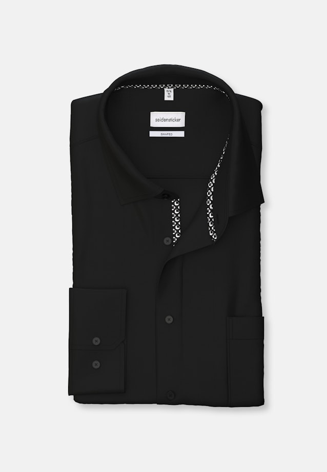 Shaped Chemise d'affaires Uni in Noir |  Seidensticker Onlineshop
