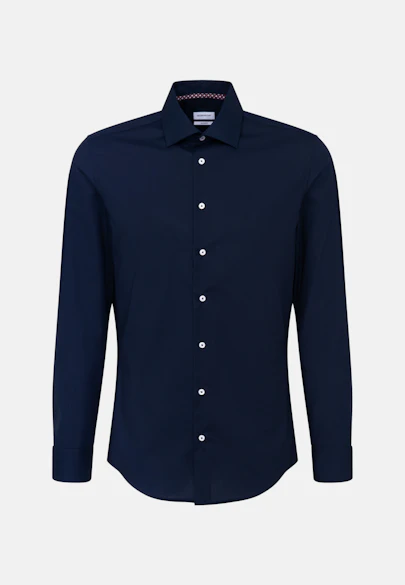 Shaped Business shirt Uni in Dark Blue |  Seidensticker Onlineshop