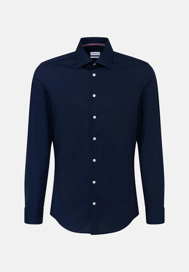 Shaped Business shirt Uni in Dark Blue |  Seidensticker Onlineshop