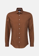 Chemise Business Shaped Popeline Col Kent in Marron |  Seidensticker Onlineshop