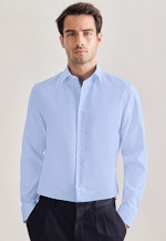 Chemise Business Shaped Popeline Col Kent in Bleu Moyen |  Seidensticker Onlineshop