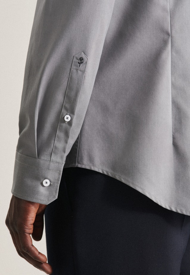 Shaped Business shirt Uni in Grey |  Seidensticker Onlineshop