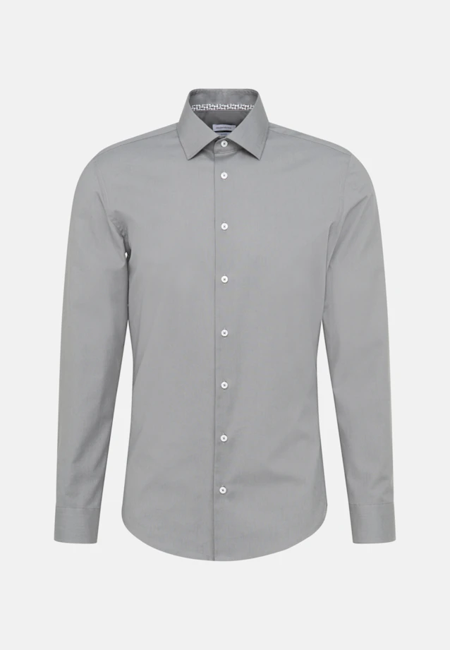Shaped Business Hemd Uni in Grau |  Seidensticker Onlineshop