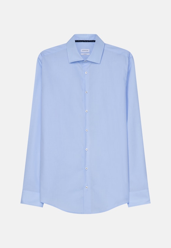 Shaped Business Hemd Uni in Mittelblau |  Seidensticker Onlineshop