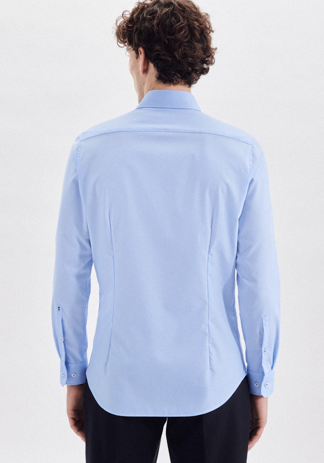 Non-iron Popeline Business overhemd in X-Slim with Kentkraag in Middelmatig Blauw |  Seidensticker Onlineshop