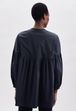 Stehkragenbluse Uni in Dunkelblau |  Seidensticker Onlineshop