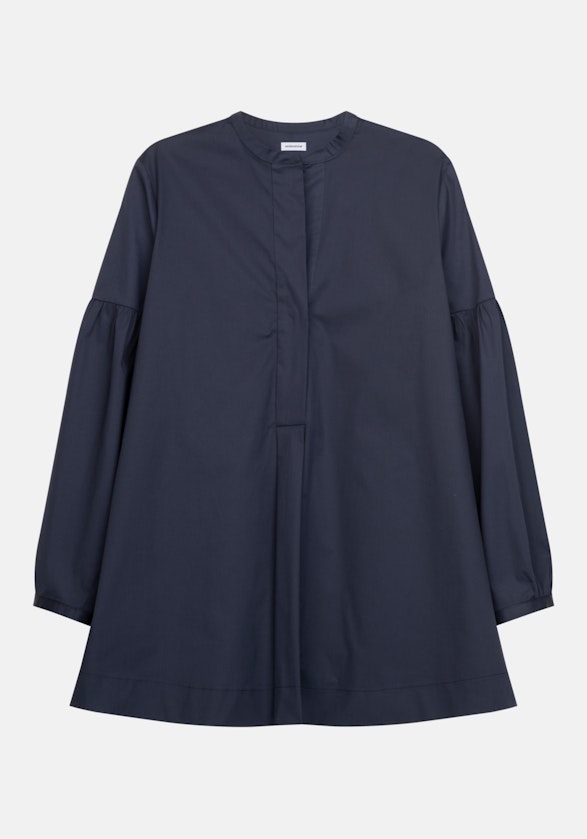 Stehkragenbluse Uni in Dunkelblau | Seidensticker Onlineshop