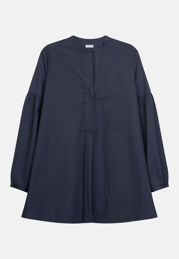 Stehkragenbluse Uni in Dunkelblau |  Seidensticker Onlineshop