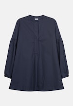 Stehkragenbluse Uni in Dunkelblau |  Seidensticker Onlineshop