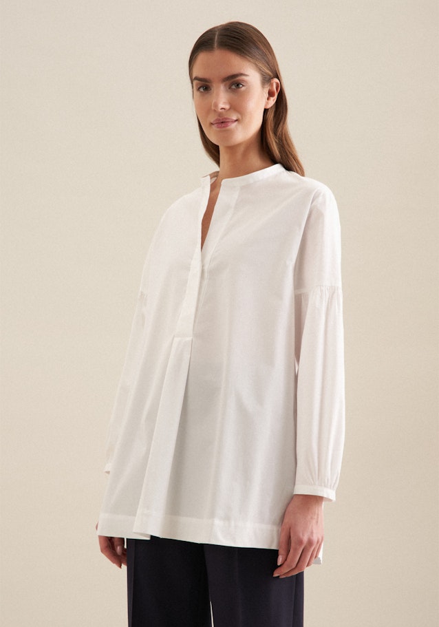 Seidensticker Gabardine Stehkragenbluse