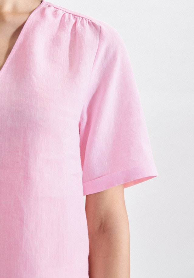 Short sleeve Linen Shirt Blouse in Pink |  Seidensticker Onlineshop