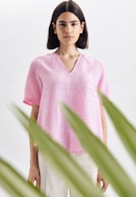 Short sleeve Linen Shirt Blouse in Pink |  Seidensticker Onlineshop