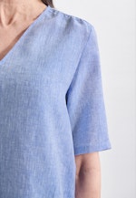 Kurzarm Leinen Shirtbluse in Dunkelblau |  Seidensticker Onlineshop