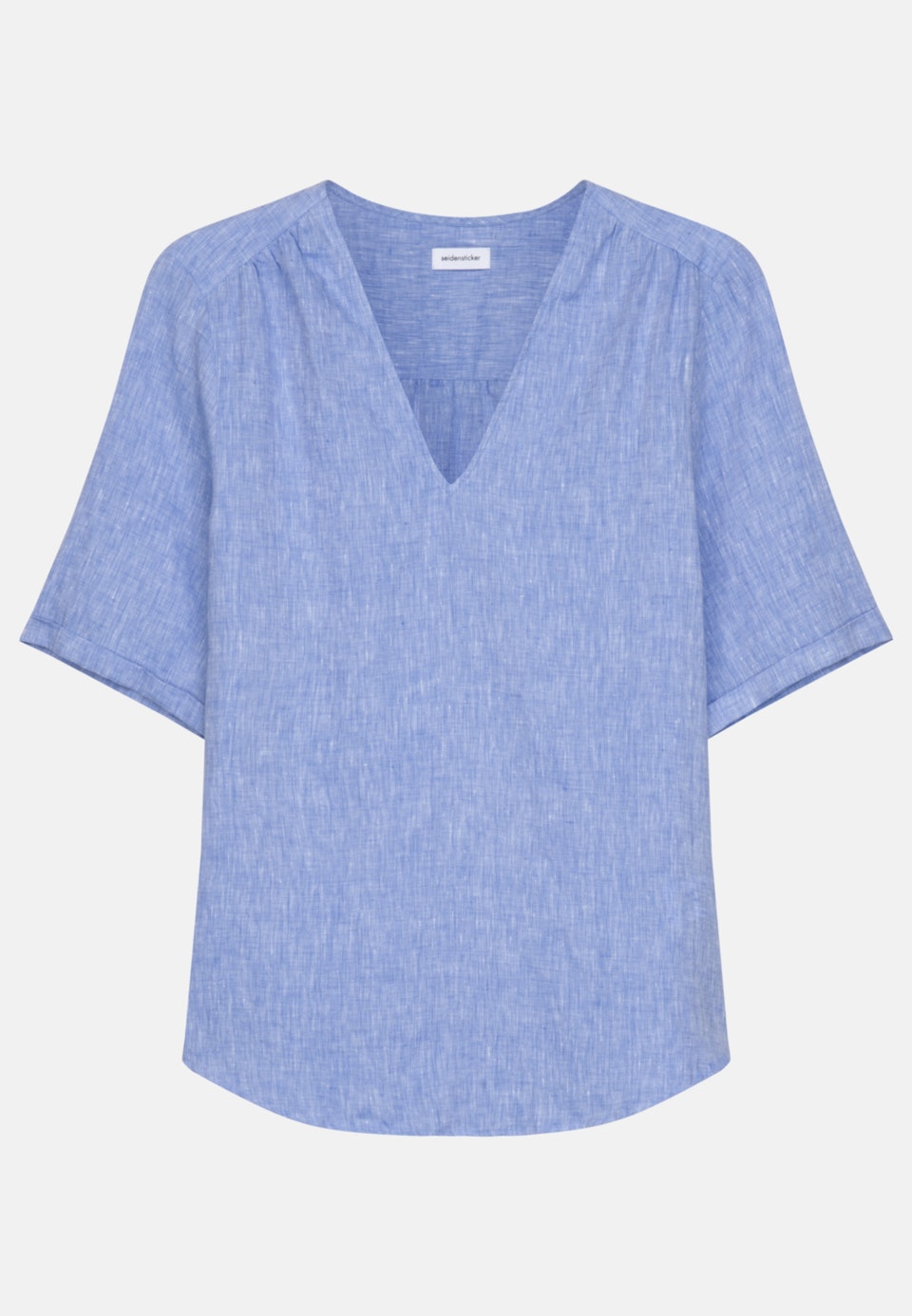 V-Neck Shirtbluse Regular fit in Dunkelblau |  Seidensticker Onlineshop