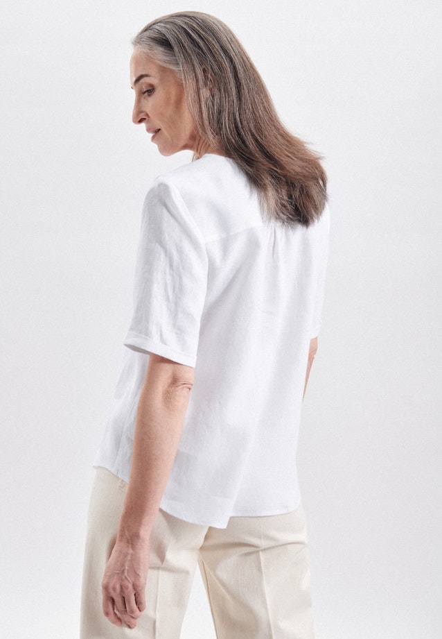 Kurzarm Leinen Shirtbluse in Weiß |  Seidensticker Onlineshop