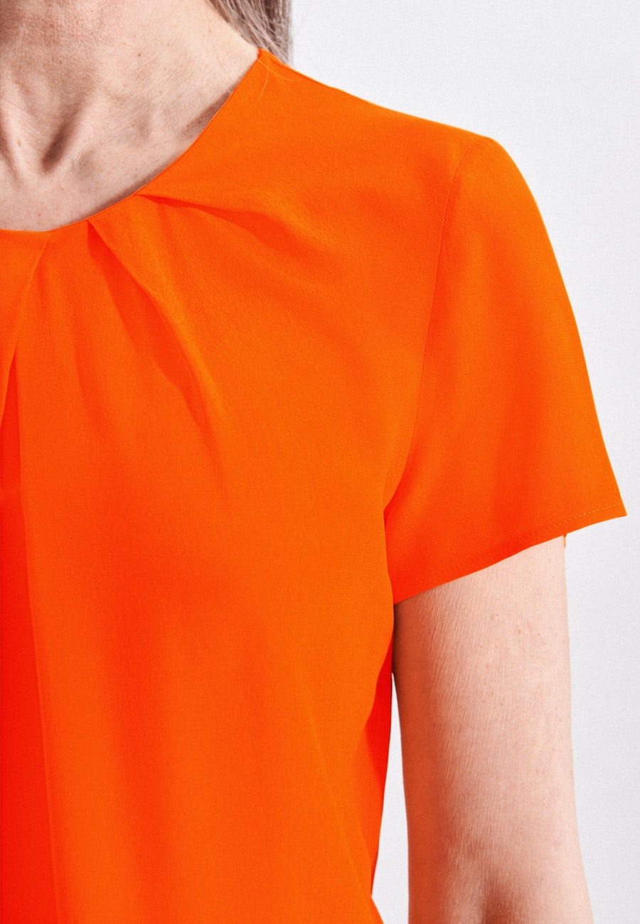 Rundhals Shirtbluse Regular fit in Orange |  Seidensticker Onlineshop