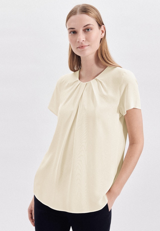 Regular fit Shirtbluse Uni in Ecru |  Seidensticker Onlineshop