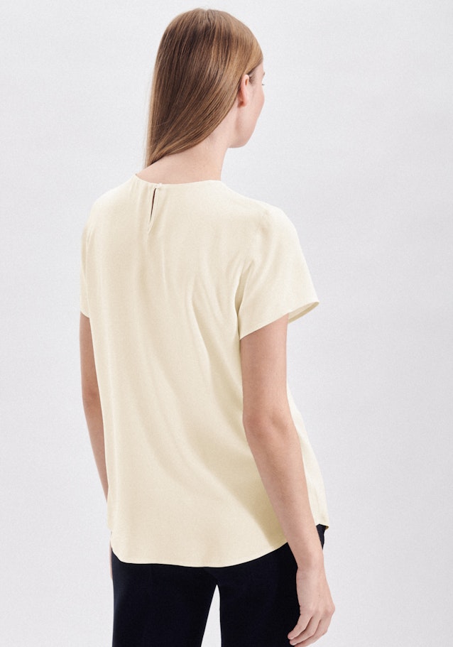 Short sleeve Crepe Shirt Blouse in Ecru |  Seidensticker Onlineshop