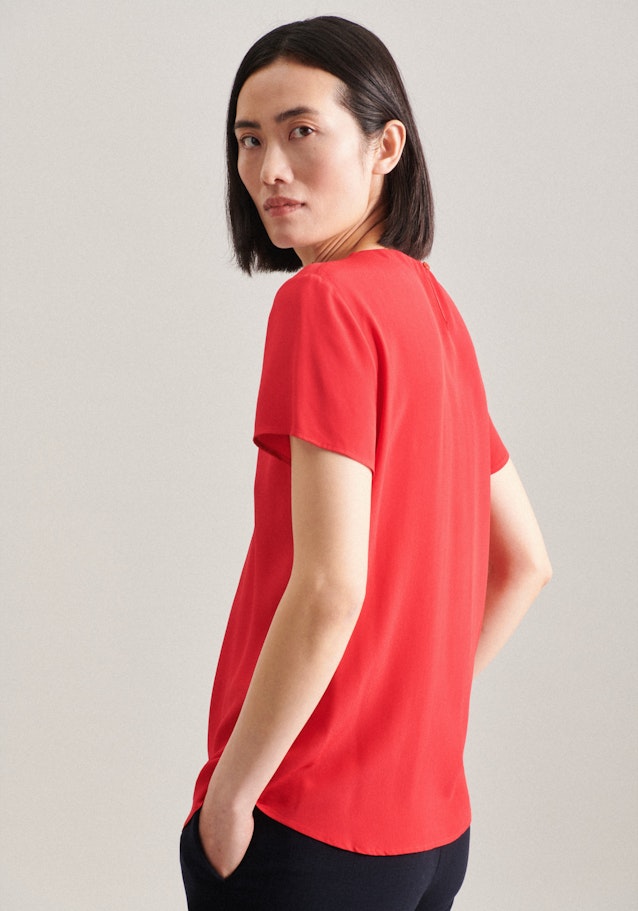 Rundhals Shirtbluse Regular fit in Rot |  Seidensticker Onlineshop