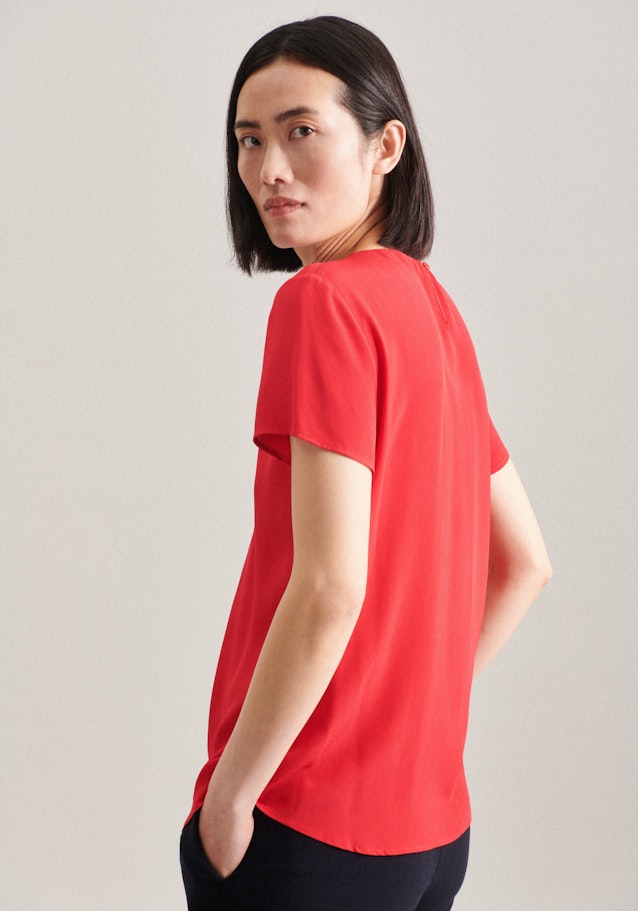 Regular fit Shirtbluse Uni in Rot | Seidensticker Onlineshop
