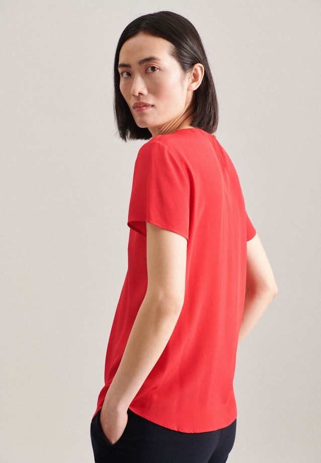 Regular fit Shirtbluse Uni in Rot |  Seidensticker Onlineshop