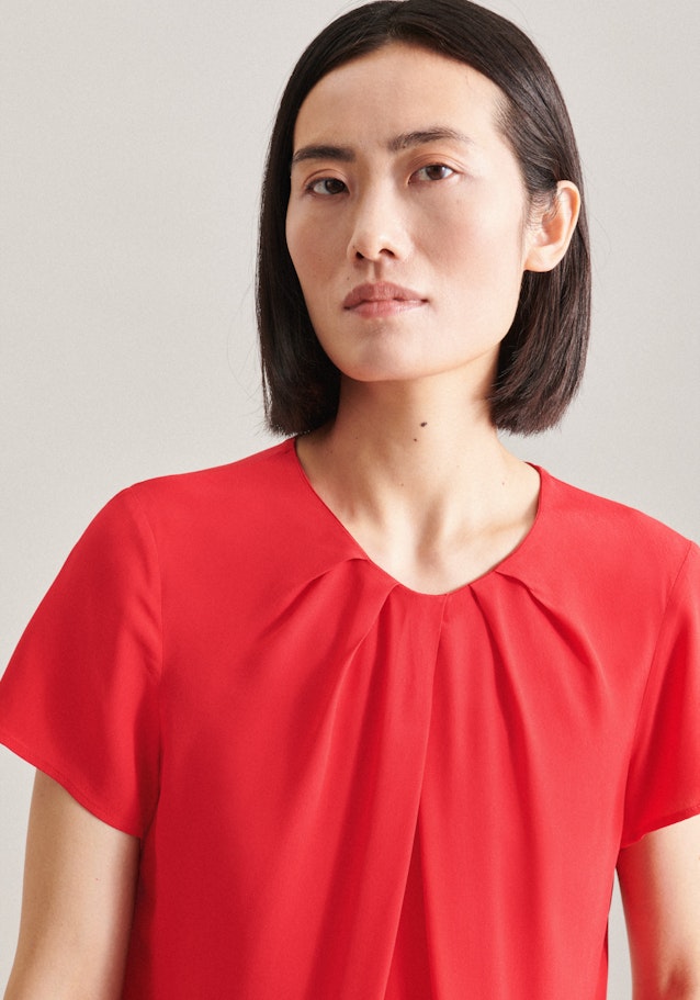 Regular fit Shirtbluse Uni in Rot | Seidensticker Onlineshop
