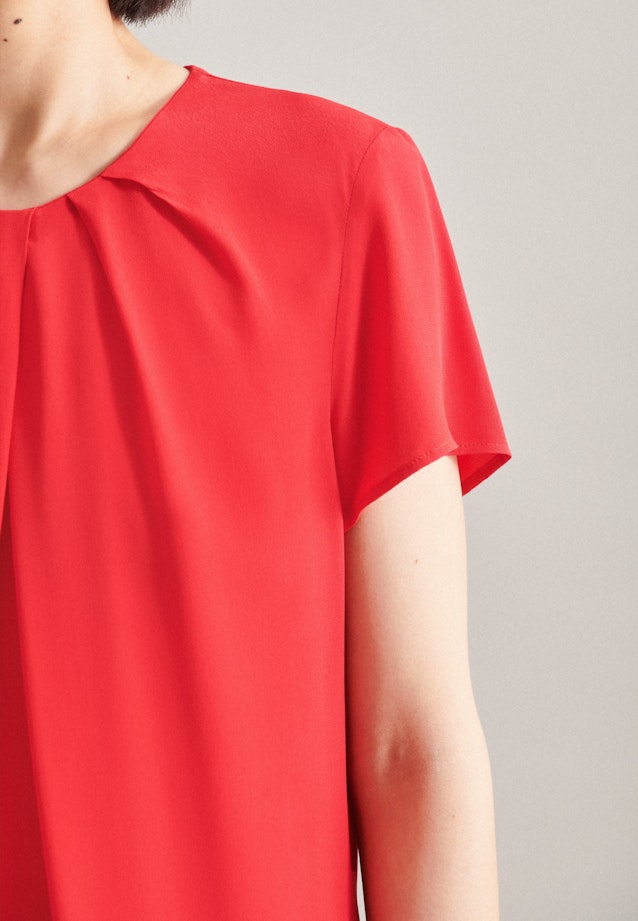 Regular fit Shirtbluse Uni in Rot |  Seidensticker Onlineshop
