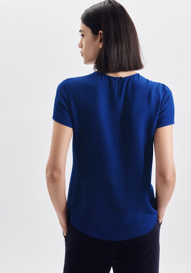 Korte mouwen Krepp Shirtblouse in Lichtblauw |  Seidensticker Onlineshop