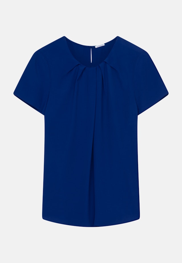 Kurzarm Krepp Shirtbluse in Hellblau |  Seidensticker Onlineshop