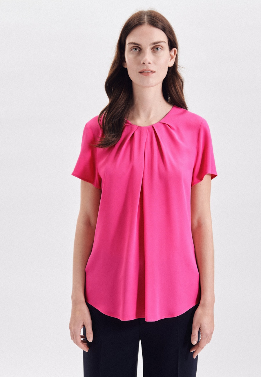 Rundhals Shirtbluse Regular fit in Rosa/Pink |  Seidensticker Onlineshop