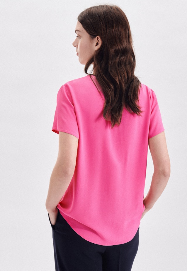 Kurzarm Krepp Shirtbluse in Rosa/Pink |  Seidensticker Onlineshop
