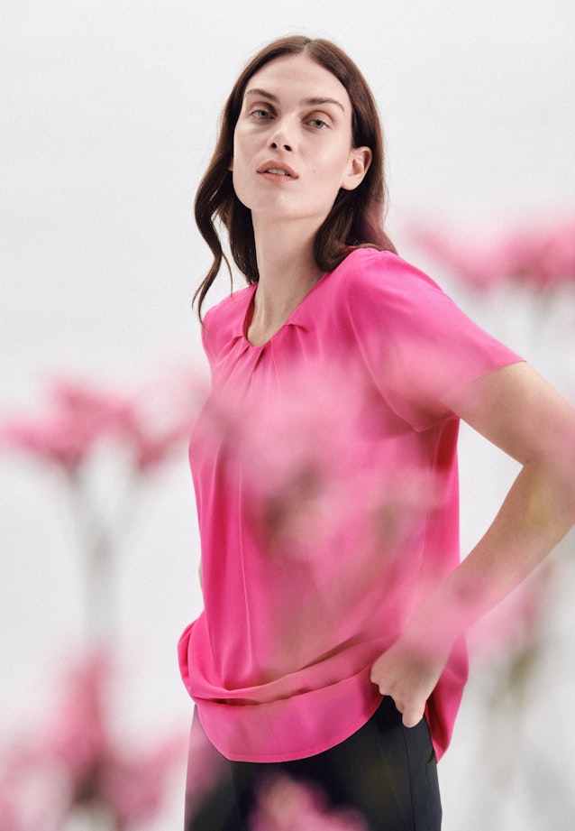 Regular fit Shirtbluse Uni in Rosa/Pink |  Seidensticker Onlineshop