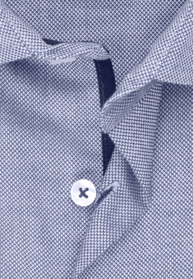 Bügelfreies Struktur Business Hemd in Slim mit Kentkragen in Mittelblau |  Seidensticker Onlineshop